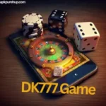 Casino game on smartphone with dice
